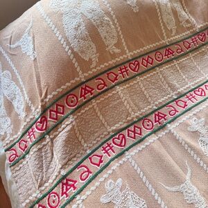 Vintage Bates Ranch Cowboy Western Twin Bedspread 1950s Roy Rogers Style USA